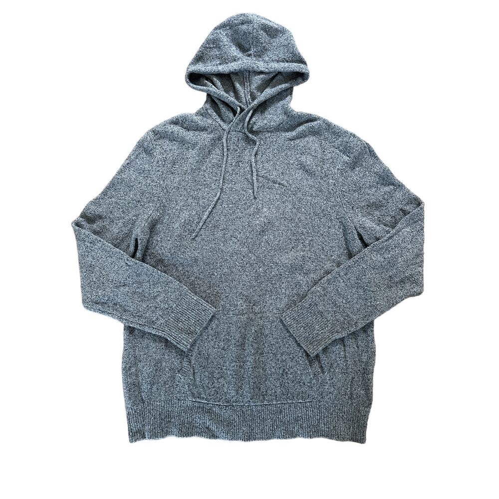All Saints - Oversized Knit Sweater with Hood in Gray